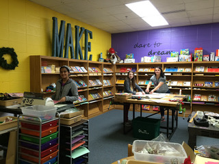 Maker Club #1 - Paper crafting station with Madeline, Neharika and Sarah